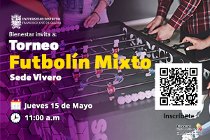 Imagen decaorativa noticia Bienestar invita a: Torneo Futbolín Mixto Sede Vivero