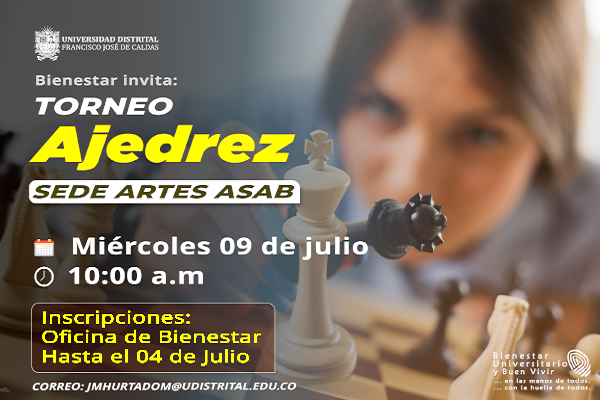Imagen decaorativa noticia Bienestar invita: Torneo de Ajedrez sede Artes Asab