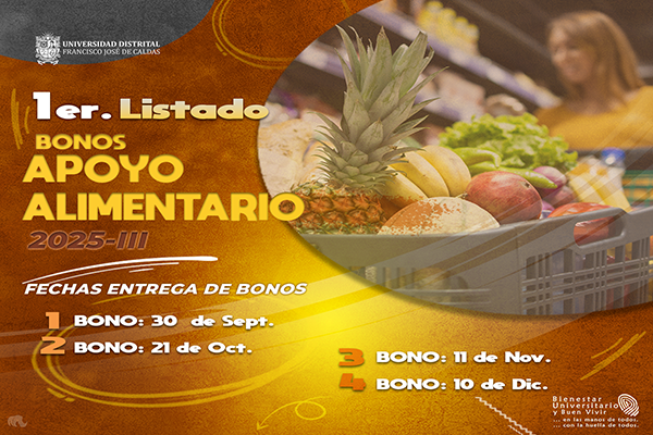 publicación Primer Listado y redención Apoyo alimentario 2025-III