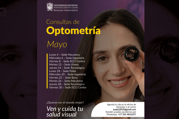 publicación Bienestar invita: Jornadas de salud visual mes de mayo