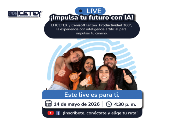 publicación ICETEX convoca a estudiantes de la UD, al lanzamiento de Productividad 360°