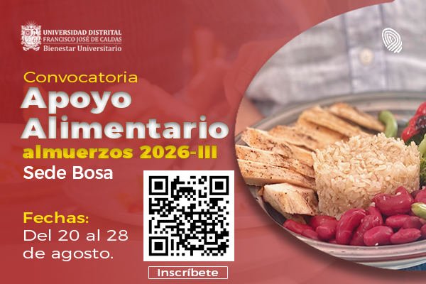 publicación Convocatoria almuerzos apoyo alimentario 2026-III (sede Bosa)