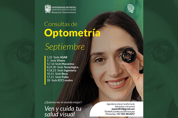 publicación Cronograma de consultas de optometría en septiembre