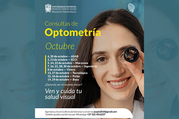 publicación Programación de consultas de optometría para el mes de octubre